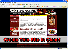 Dreamweaver CC Training - Cafe Townsend Restaurant Website