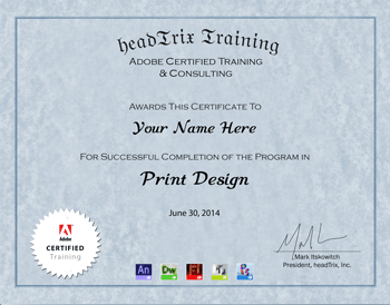 Certificate in Print Design