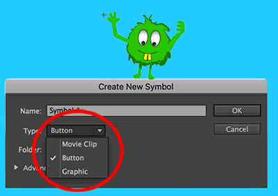 Learn about Graphic, Button, and Movie Clip symbols in Adobe Animate