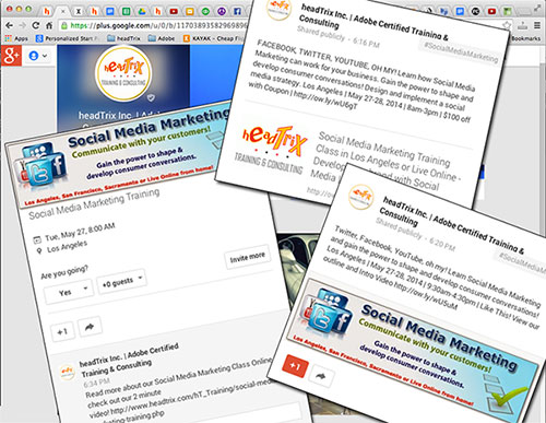 Social Media Marketing Training in Los Angeles or Live Online Training | Make Social Media work for You