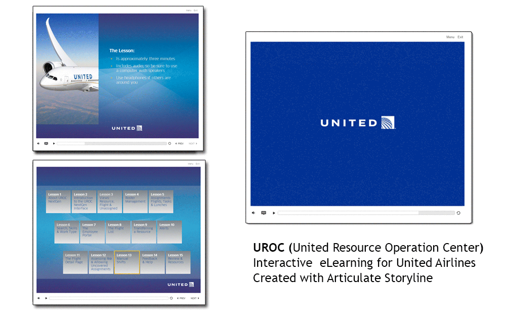 Interactive eLearning: United Airlines - UROC Training