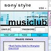 Sony Style Musiclub Site Design