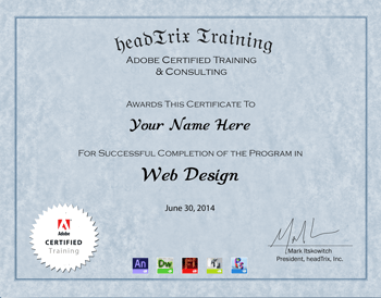 Certificate in Web Design